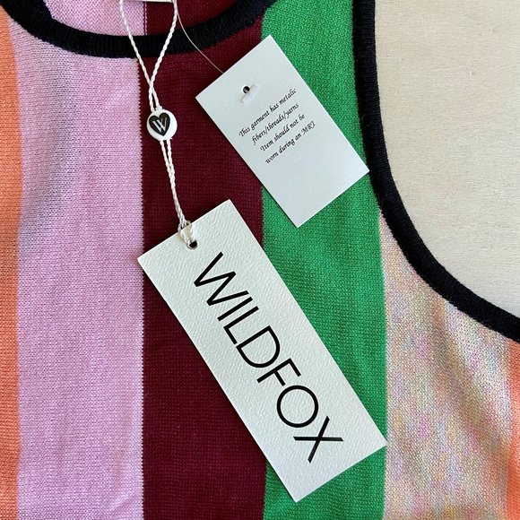 🍡5x HP!🍡 NWT Wildfox Sherbert Stripes Royce Tank - Picture 12 of 16